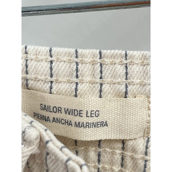 Universal Thread Sailor Wide Leg Striped Pants Sz 17 White Sz 2X - Picture 3 of 6